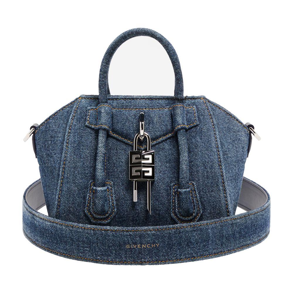 GIVENCHY / アンティゴナ トイロック ウォッシュドデニム バッグ Givenchy Antigona Toy Lock bag in washed denim - Tote Bags