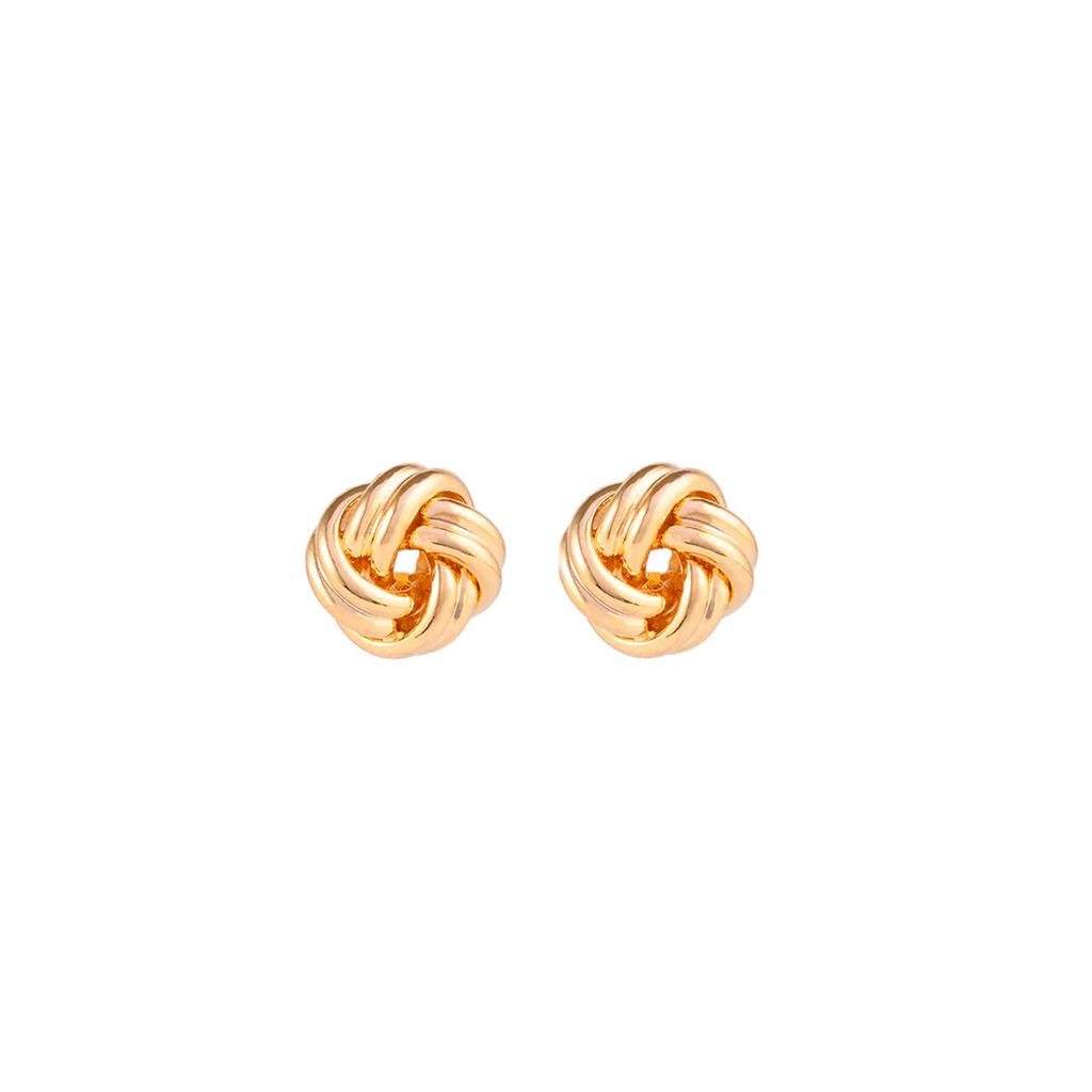 Susan Caplan Vintage 1980s vintage love knot ribbed earrings
