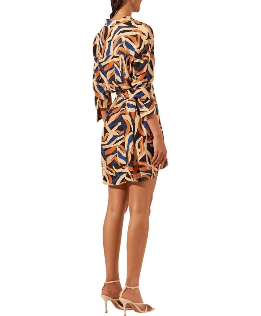 Shona Joy Shona Joy - PALMA SILK COLLARLESS SHIRT MINI DRESS