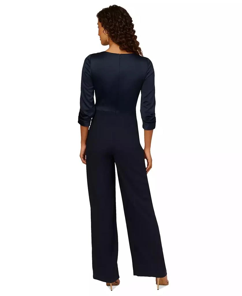 Adrianna Papell Women's Faux-Wrap Wide-Leg Jumpsuit 2