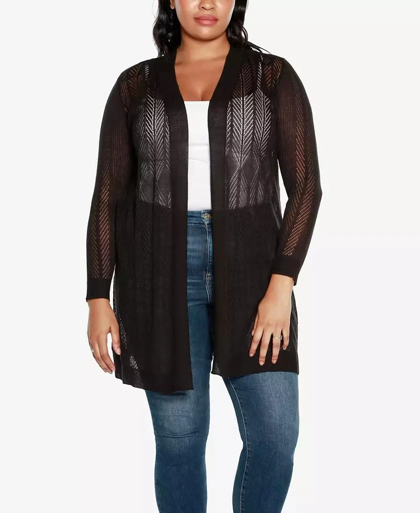 Belldini Plus Size Lightweight Duster Cardigan Sweater 1