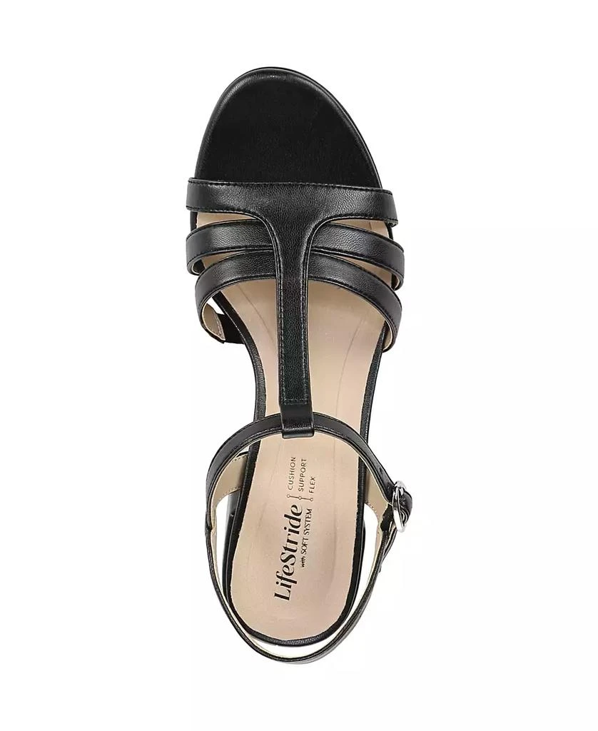 LifeStride Women's Rio Strappy Platform Block Heel Dress Sandals 4