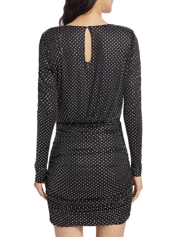 VERONICA BEARD Jessel Diamante Ruched Minidress 2