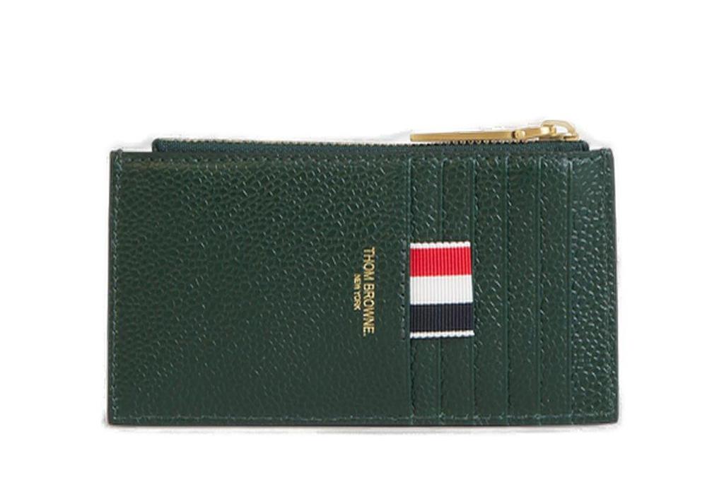 Thom Browne Thom Browne Logo Printed Zipped Card Holder