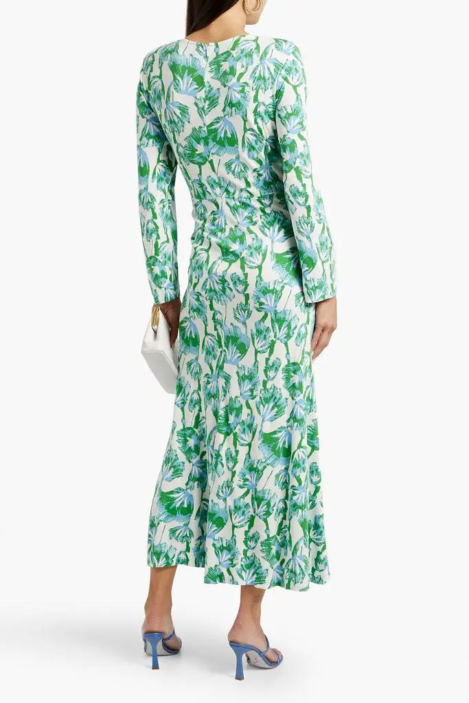Diane von Furstenberg Timmy ruched floral-print jersey midi dress 3