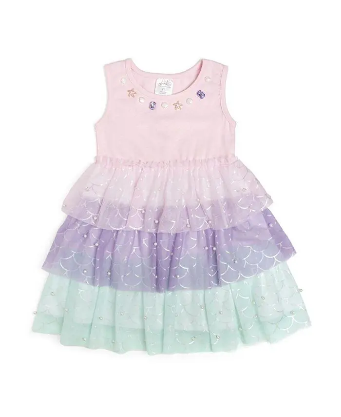 Sweet Wink Girls' Mermaid Pearl Tank Tutu Dress - Baby, Little Kid, Big Kid