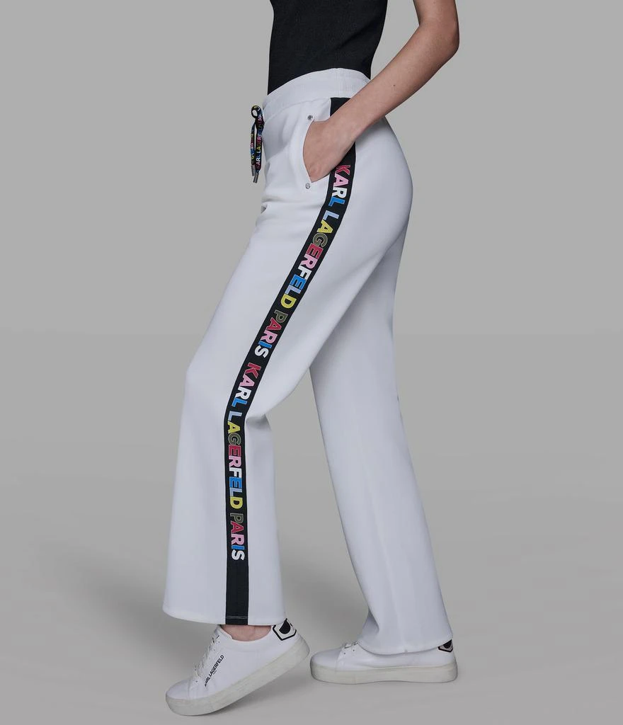 Karl Lagerfeld Paris MULTI-COLOR LOGO TAPE TRACK PANT 3