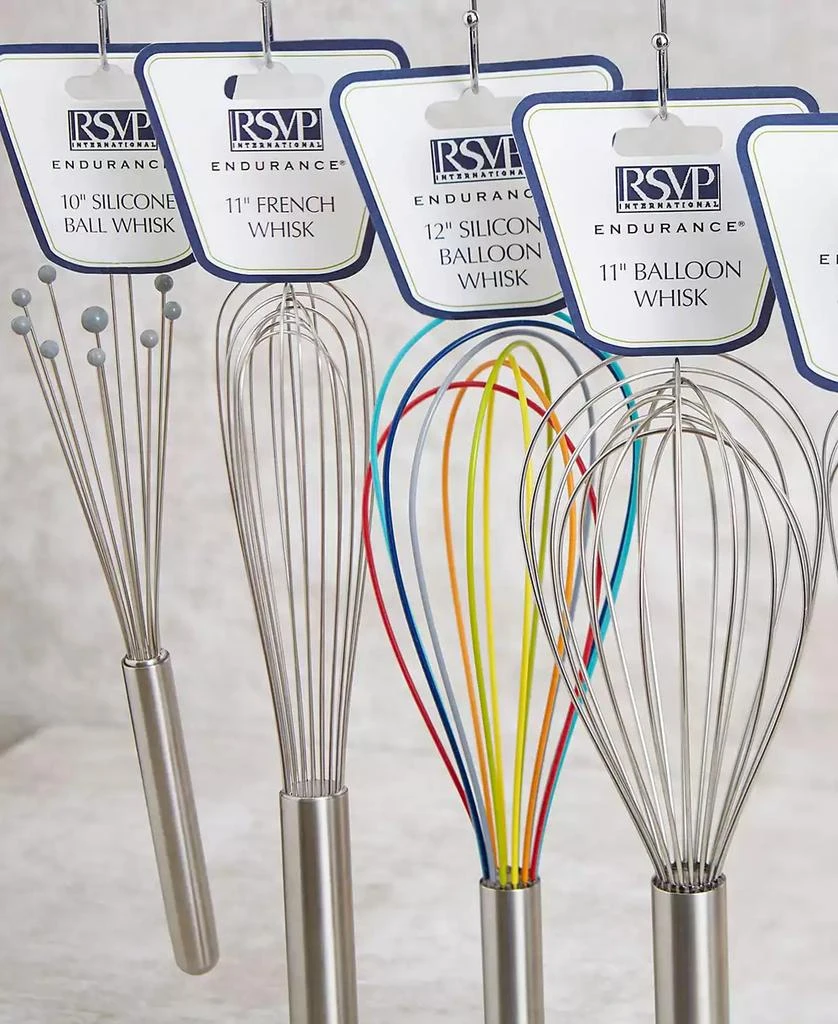RSVP International Endurance 18/8 Stainless Steel 9" x 2" French Whisk 3
