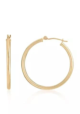 Belk & Co. Hoop Earrings in 14K Yellow Gold 1