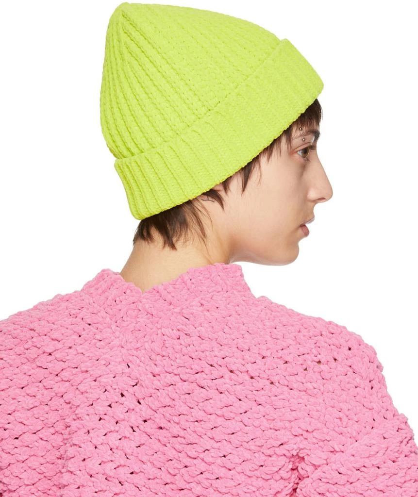 Bottega Veneta Yellow Chenille Beanie 3