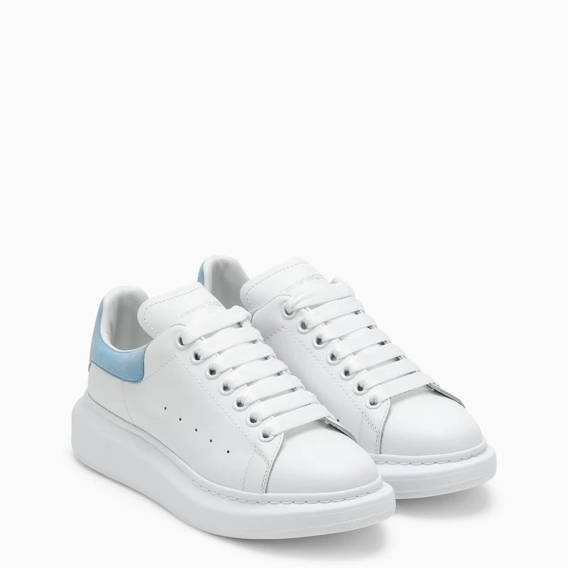 Alexander McQueen White and power blue Oversized sneakers 2
