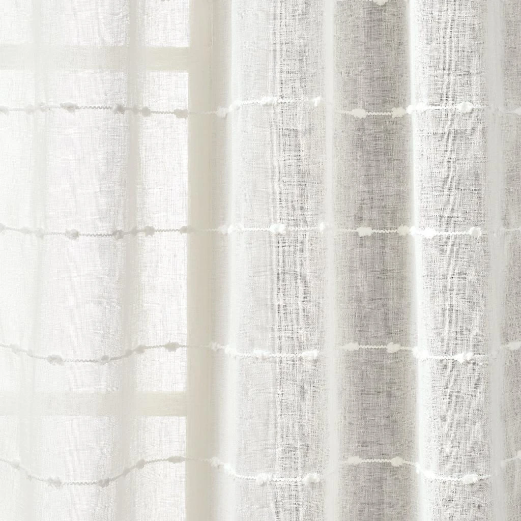 Lush Decor Farmhouse - Par de paneles de cortinas traslúcidas con