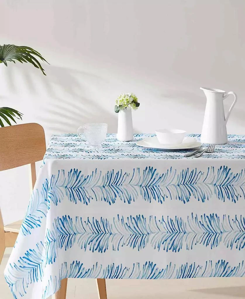 IZOD Seagrass Stripe Water-Resistant Indoor and Outdoor Tablecloth, 60" x 84" Rectangle 5