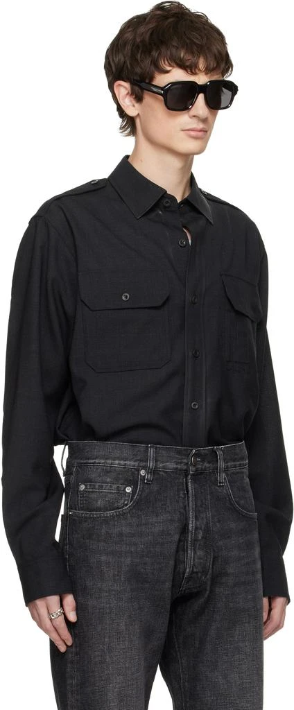 MAISON MARGIELA Black Long-Sleeved Shirt 2