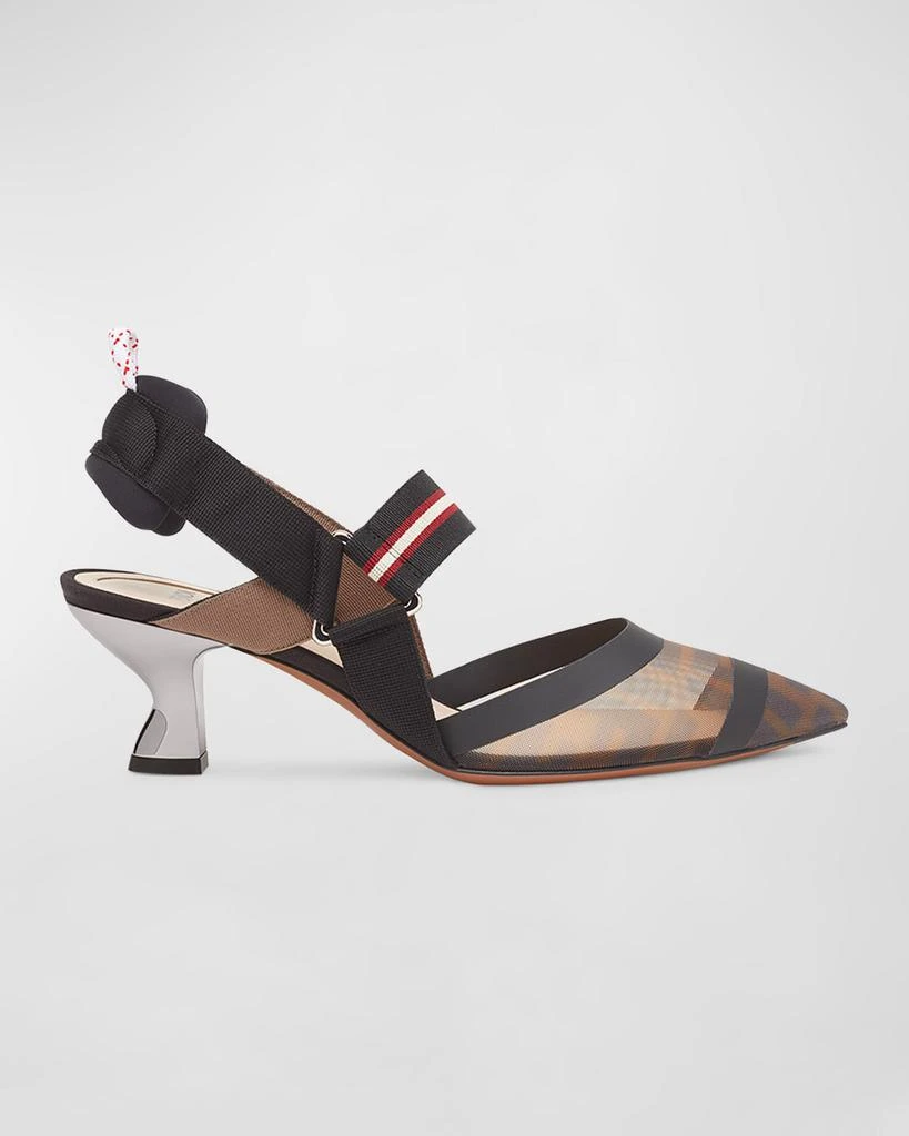 Fendi Colibri Runway Mesh FF Slingback Pumps 1