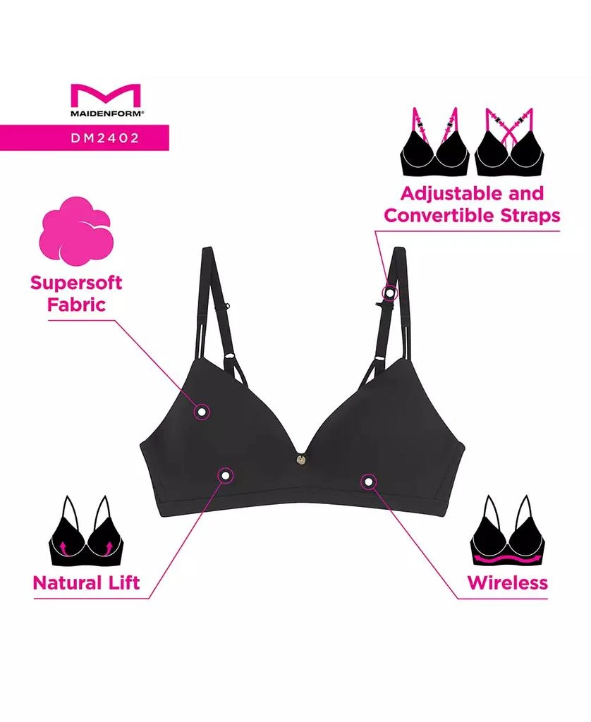 Maidenform Women's Everyday Luxe Wireless T-Shirt Bra DM2402 6