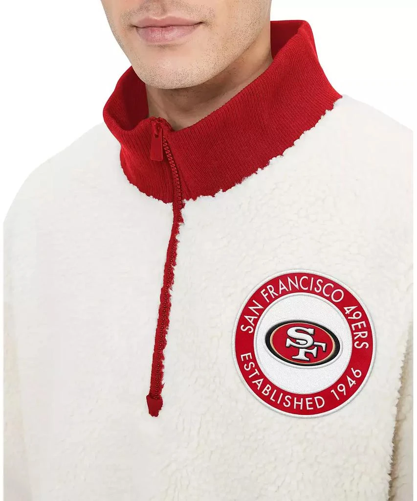 Tommy Hilfiger Men's Cream San Francisco 49ers Jordan Sherpa Quarter-Zip Sweatshirt 3