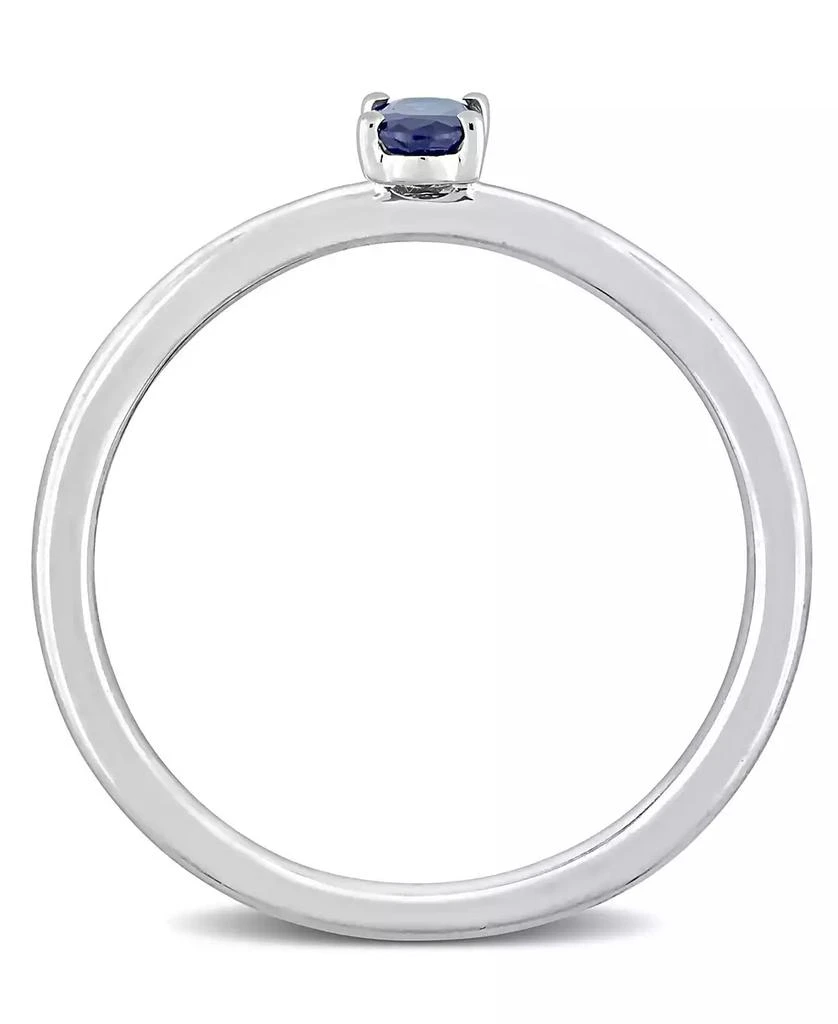 Macy's Oval Sapphire (1/3 ct. t.w.) Stackable Ring in 10k White Gold 3