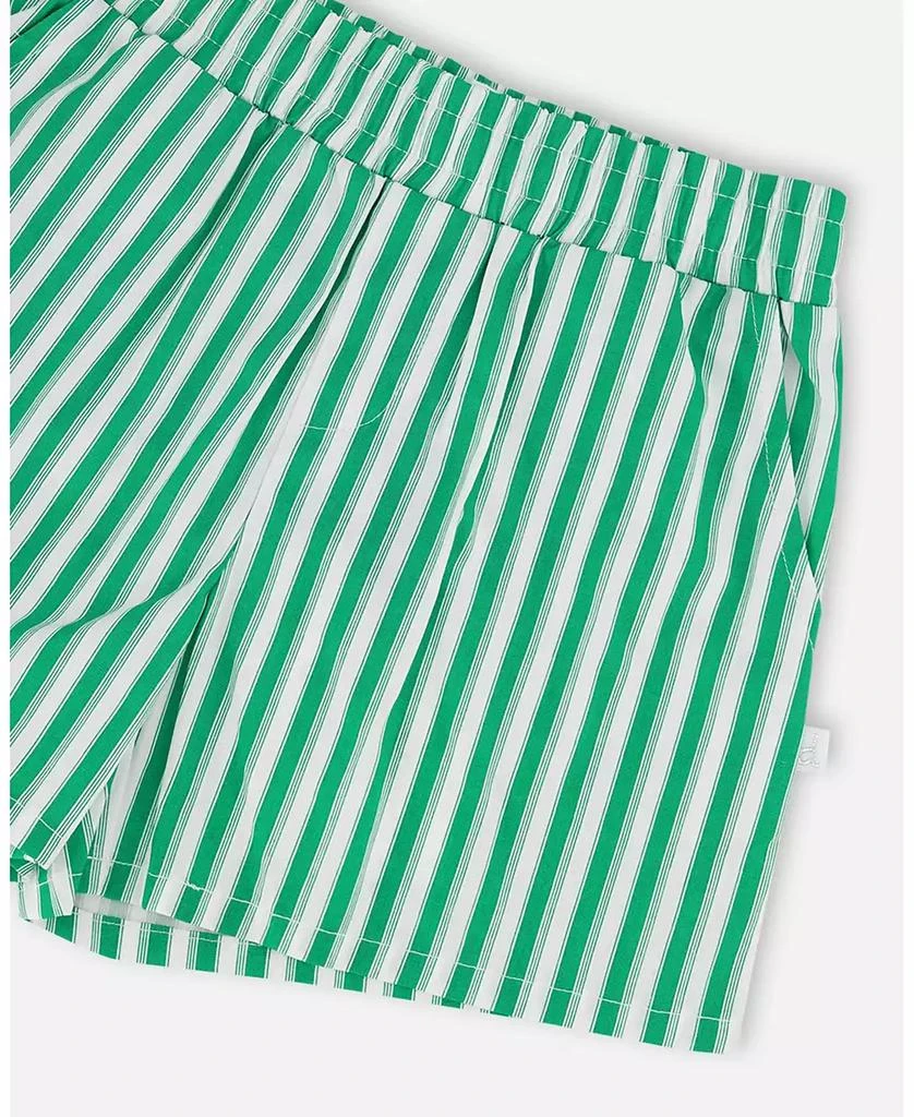 Deux par Deux Toddler Girls Striped Shorts Green - Toddler|Child 2