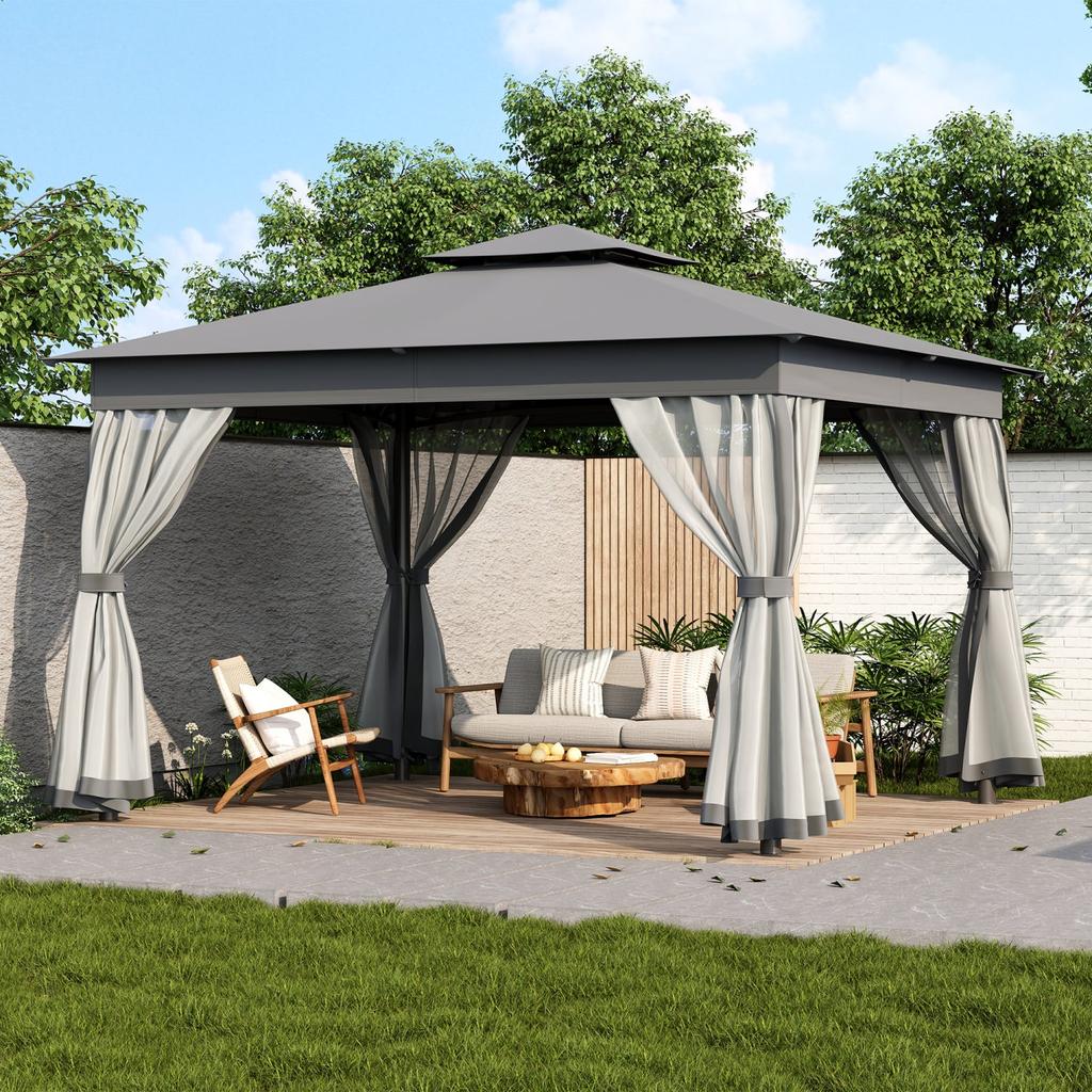 Streamdale Furniture Streamdale 10x12 Outdoor Gazebo Tent with Netting