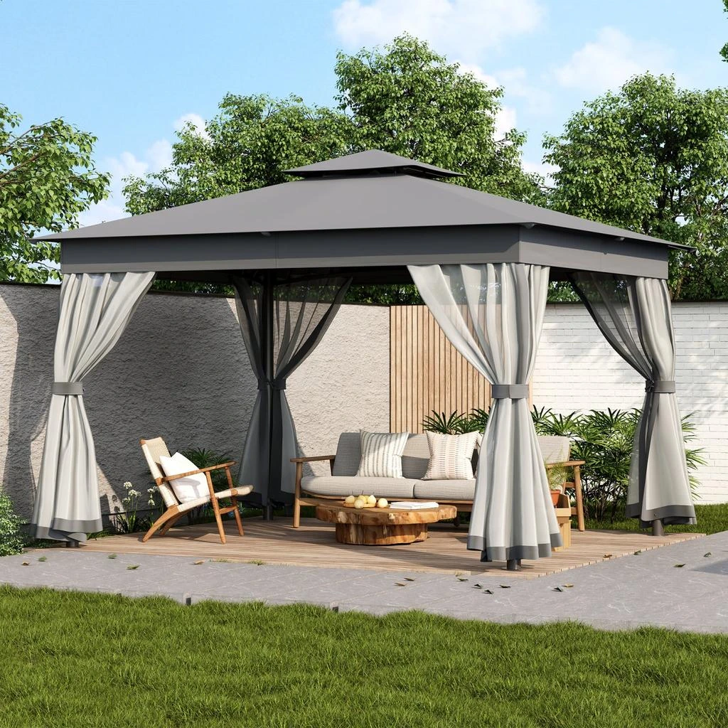 Streamdale Furniture Streamdale 10x12 Outdoor Gazebo Tent with Netting 1
