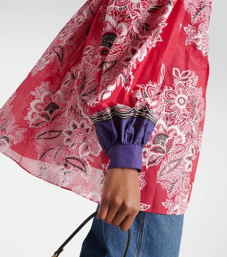 ETRO Printed cotton and silk blouse 5