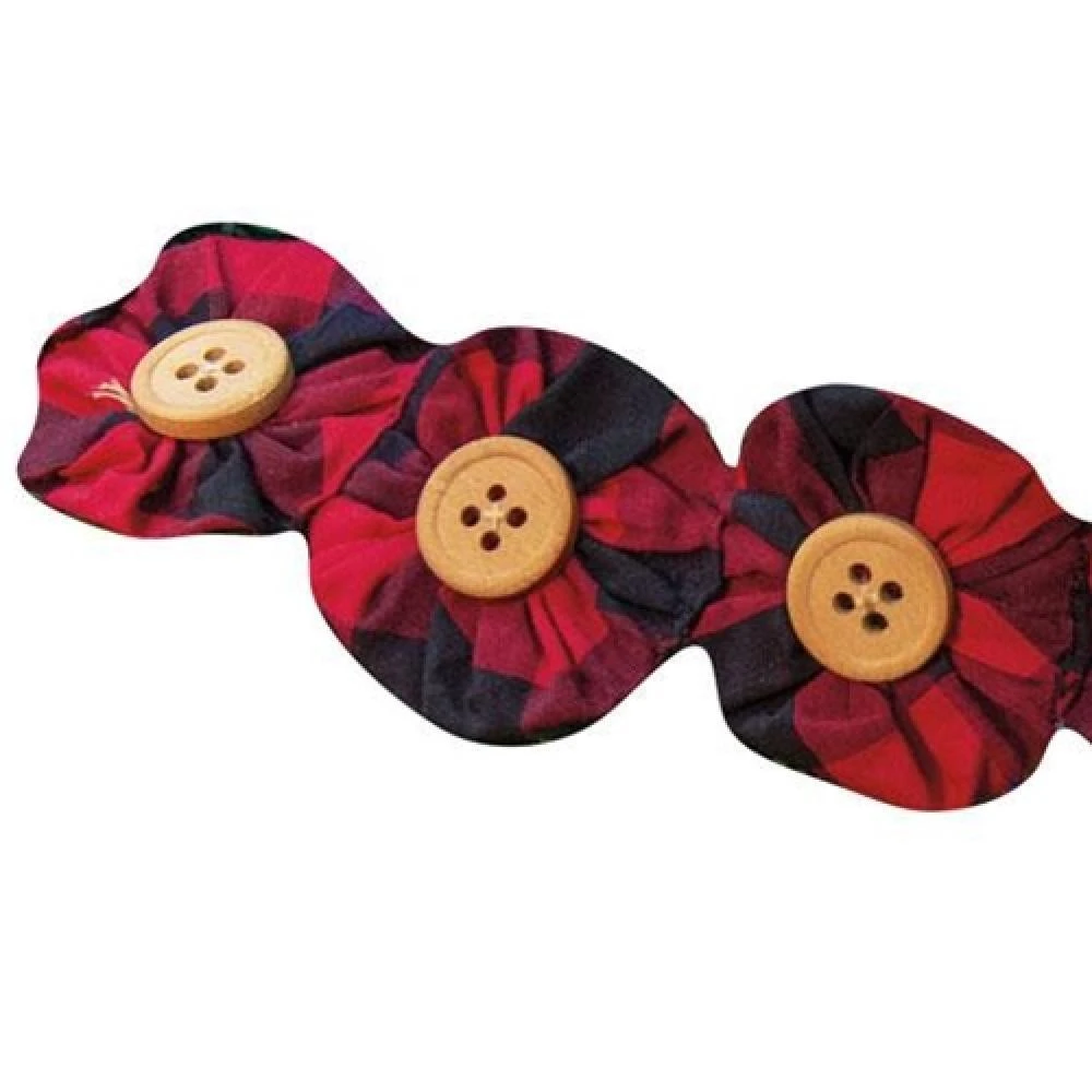 HomeGifo Red & Black Buffalo Check Yo-Yo Garland 1
