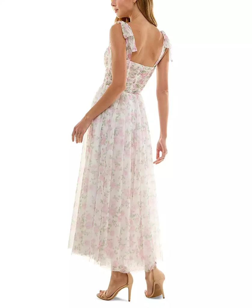 SENI & CADE Juniors' Twist-Front Shoulder-Tie Midi Dress 2