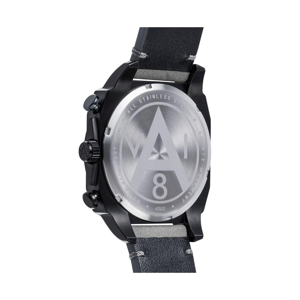 AVI-8 Men's Hawker Hunter Chronograph Retrograde Edition Gray Genuine Leather Strap Watch