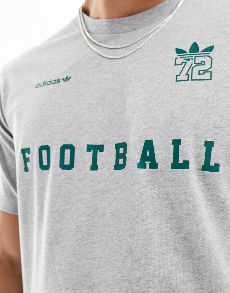 Adidas adidas Originals '72 slogan t-shirt in grey 3