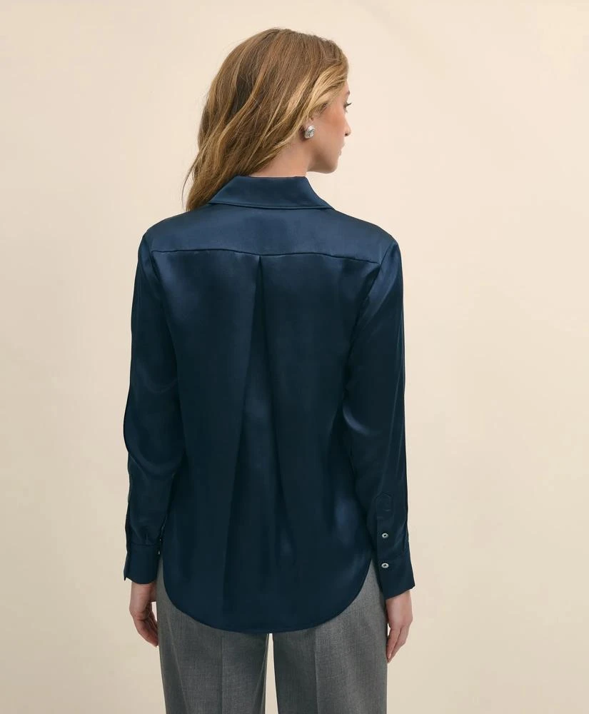Brooks Brothers Relaxed Utility Blouse in Washable Silk 3