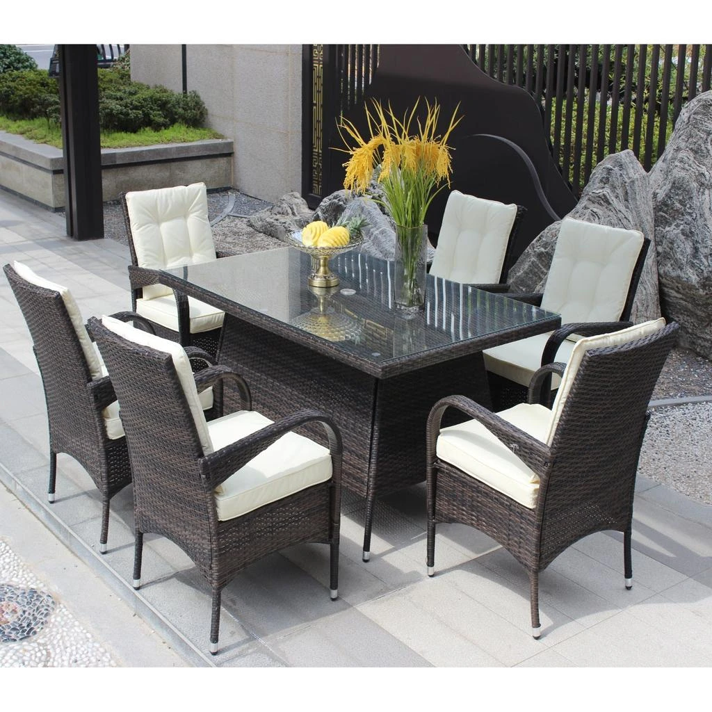 Streamdale Furniture Streamdale 7-Piece Patio Dining Set with Cushions 2