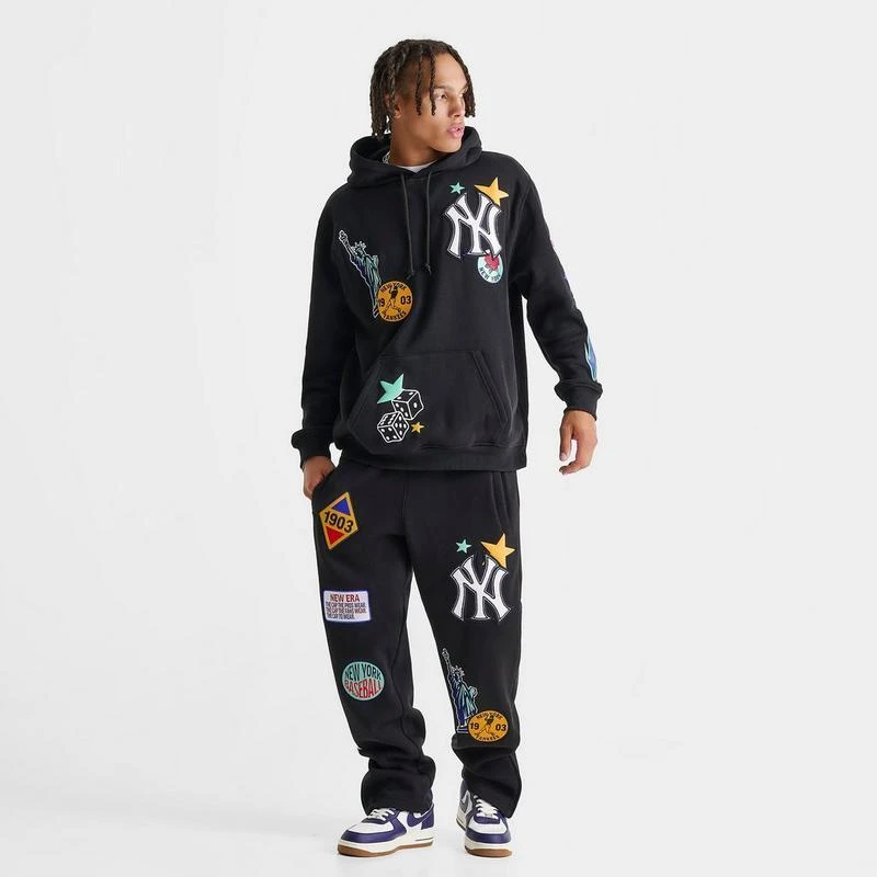 New Era Men's New Era New York Yankees MLB Patch Sweatpants 2