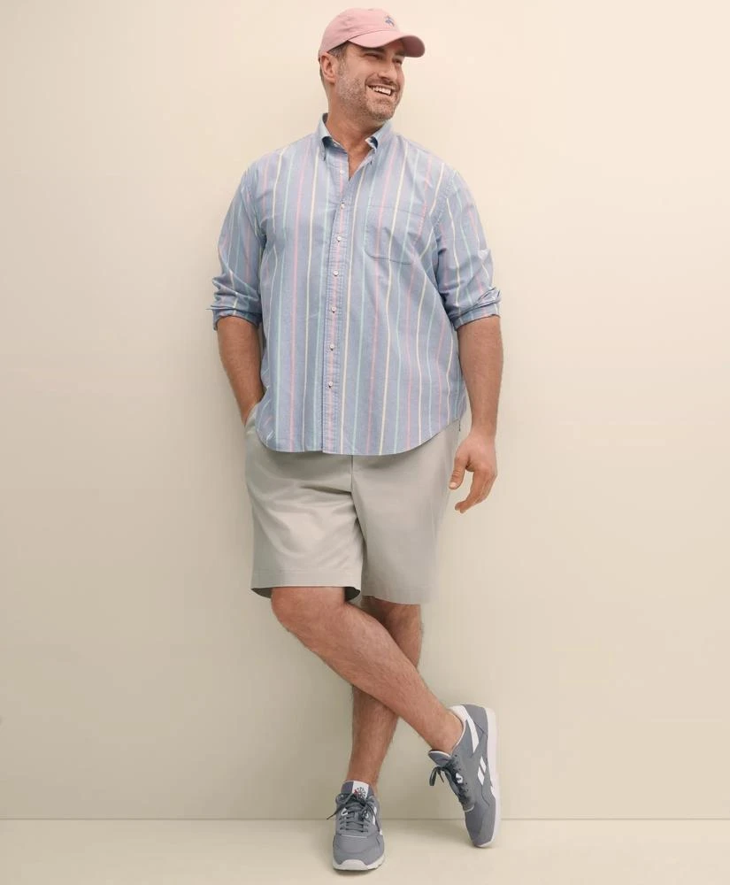 Brooks Brothers Big & Tall Friday Shirt, Oxford Multi Stripe
