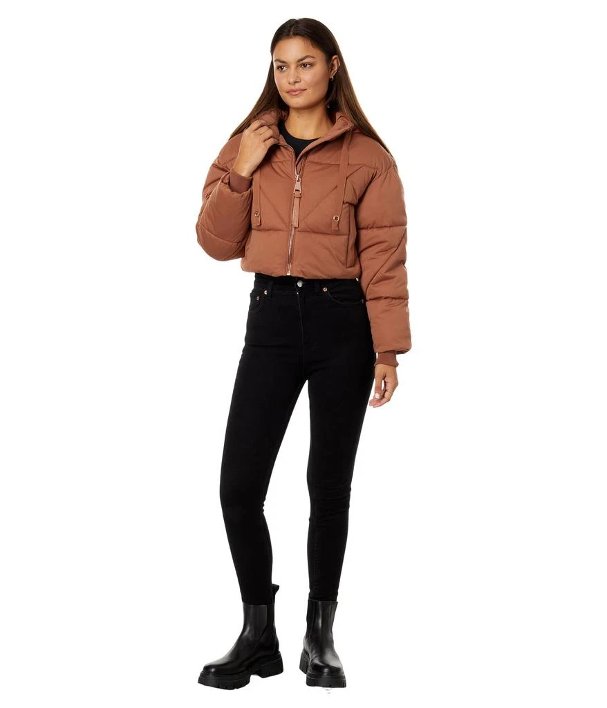 Avec Les Filles Water-Resistant Knit Cropped Puffer 4