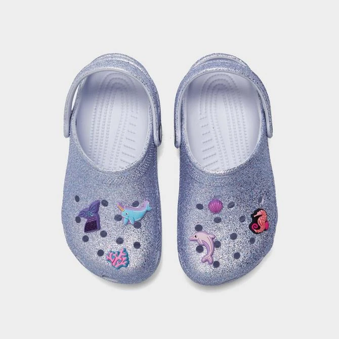 Crocs Girls' Little Kids' Crocs Classic Glitter Sea Friends Clog Shoes 5