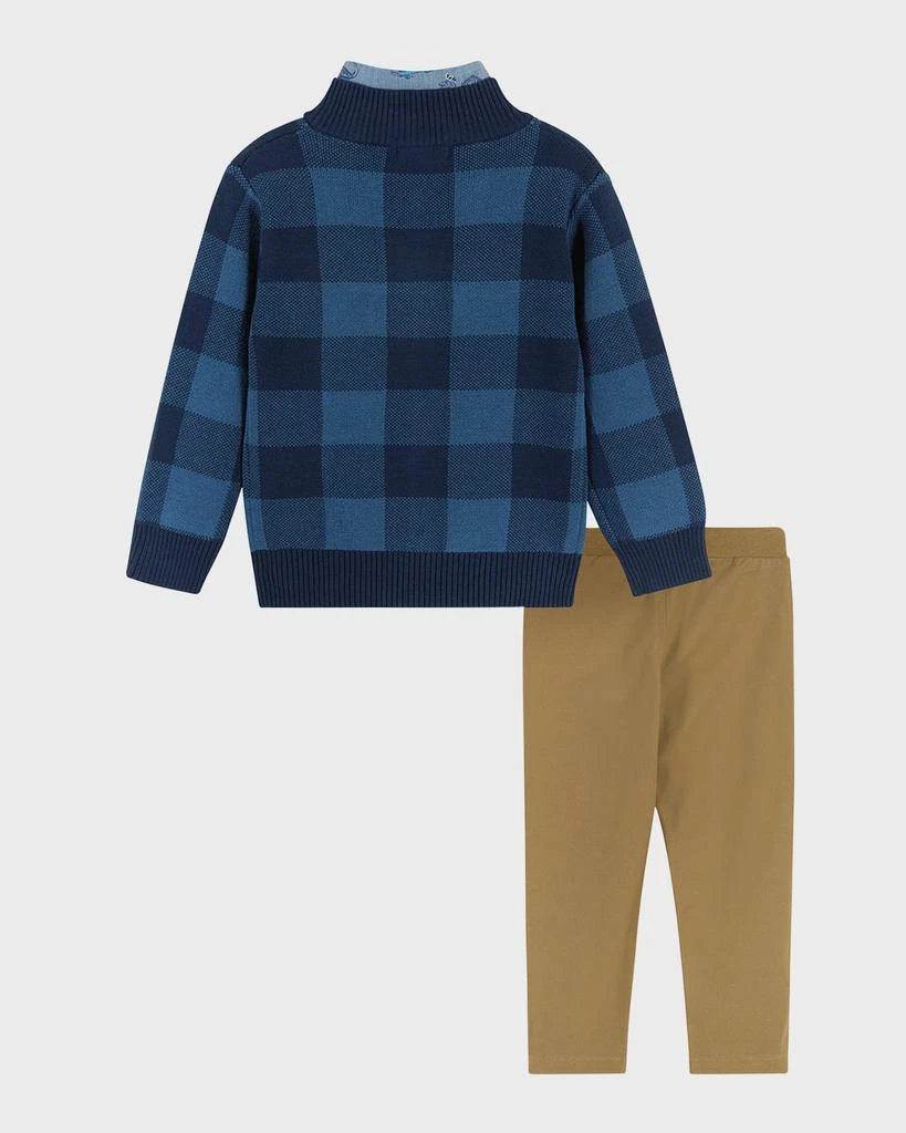 Andy & Evan Boy's Check-Print Intarsia Sweater Set, Size 2T-8 2