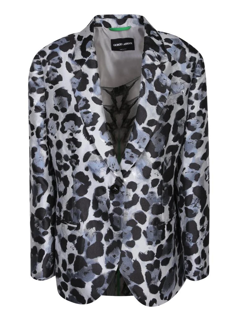 Giorgio Armani Giorgio Armani Leopard Printed Single-Breasted Blazer 1