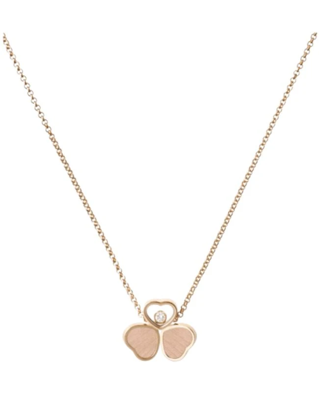 Chopard Chopard Happy Hearts Wings 18K Rose Gold and Diamond Women's Necklace 81A083-5711 1