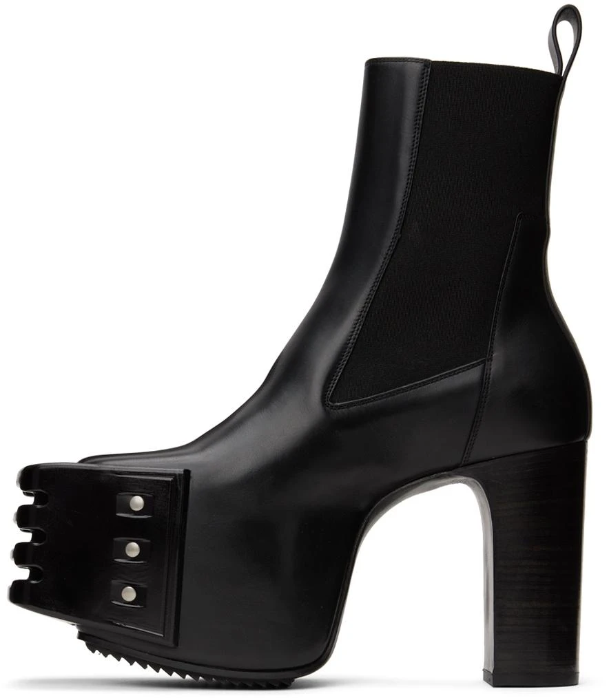 Rick Owens Black Grilled Chelsea Boots 3