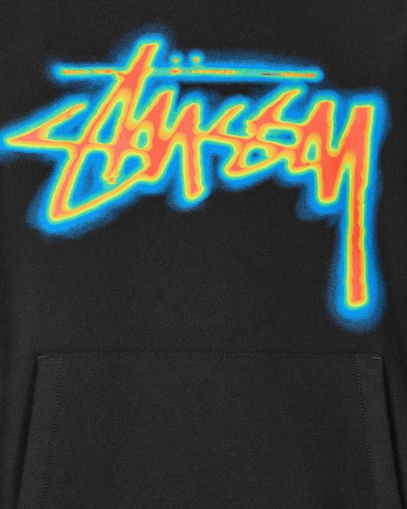 STUSSY Thermal Stock Hooded Sweatshirt Black - Hoodies - BeyondStyle