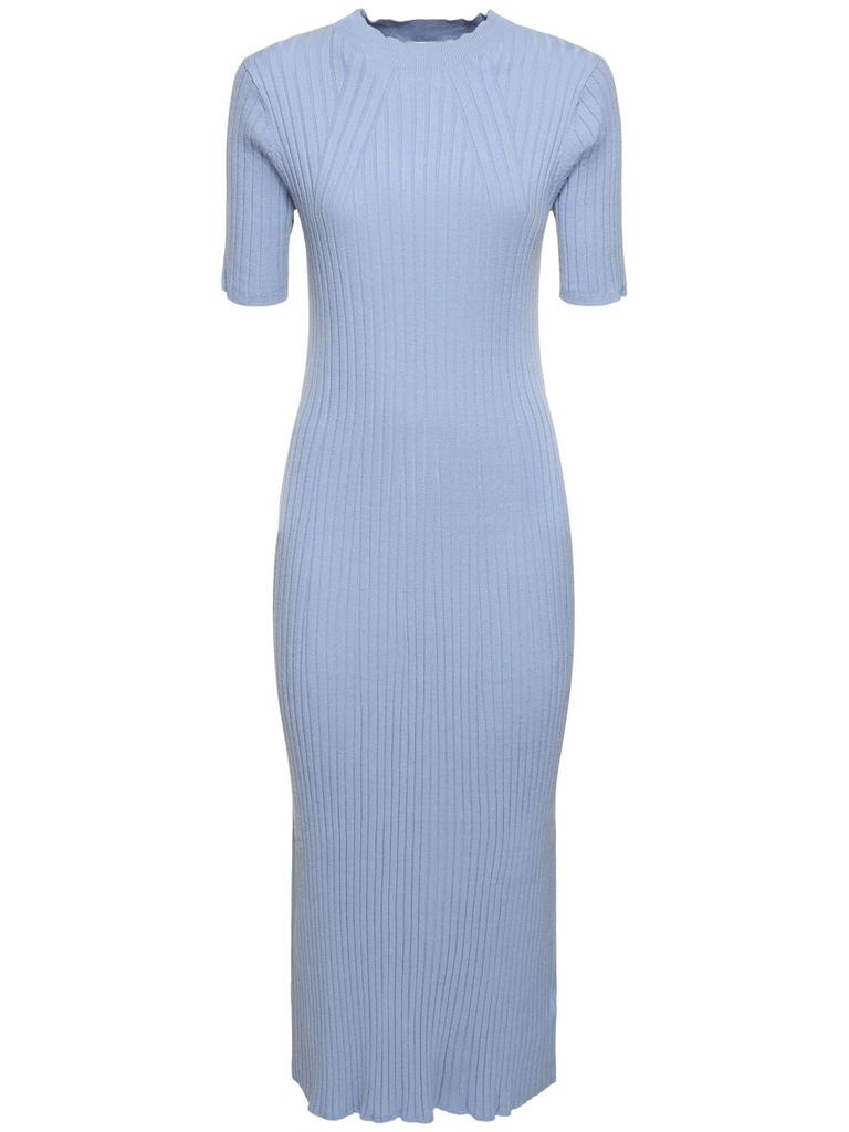 VARLEY Maeve Aria Rib Knit Midi Dress