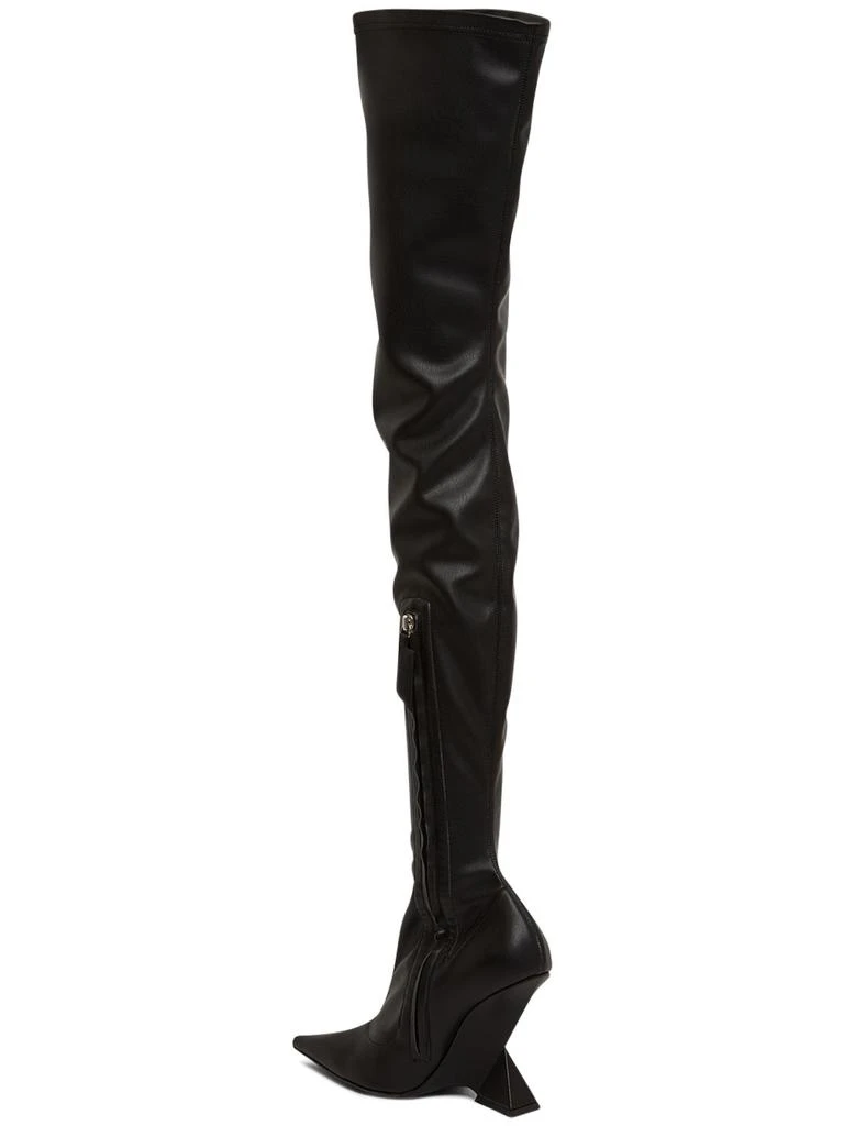 The Attico 105mm Cheope Faux Leather Thigh Boots 3