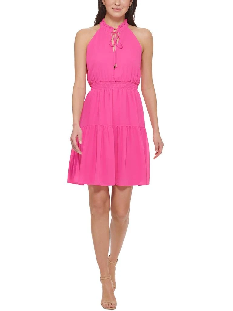 Vince Camuto Womens Tiered Mini Halter Dress 5