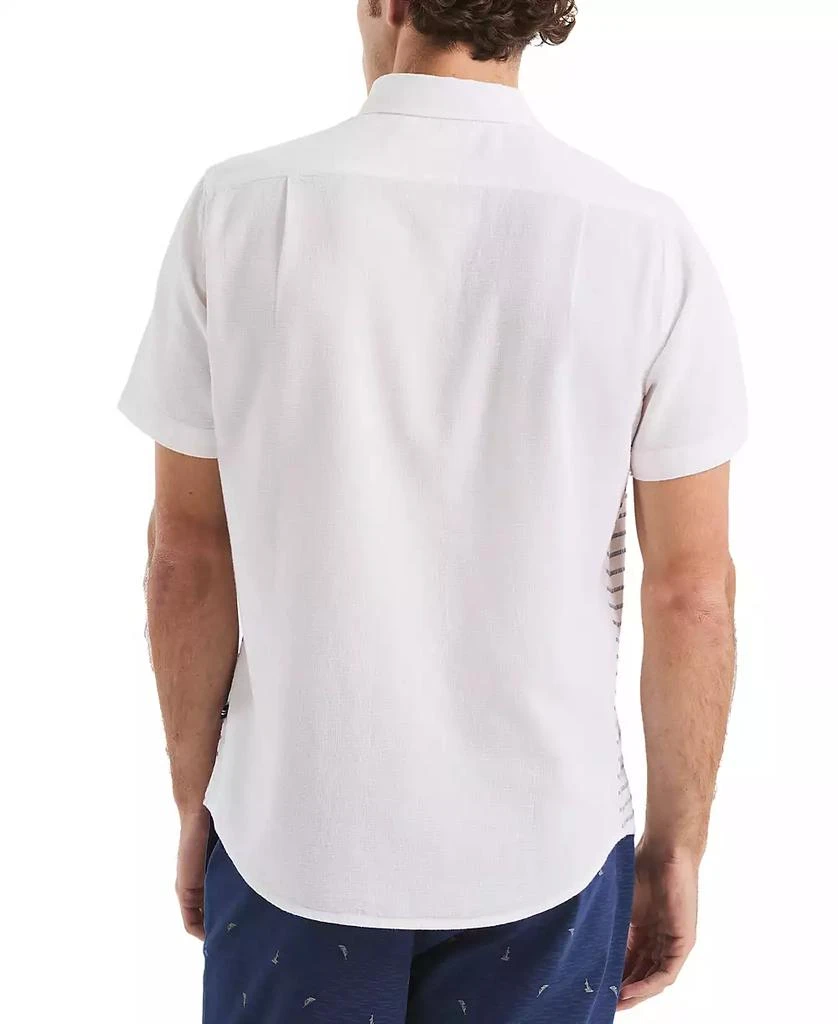 Nautica Men's Short Sleeve Button-Down Striped Shirt 2