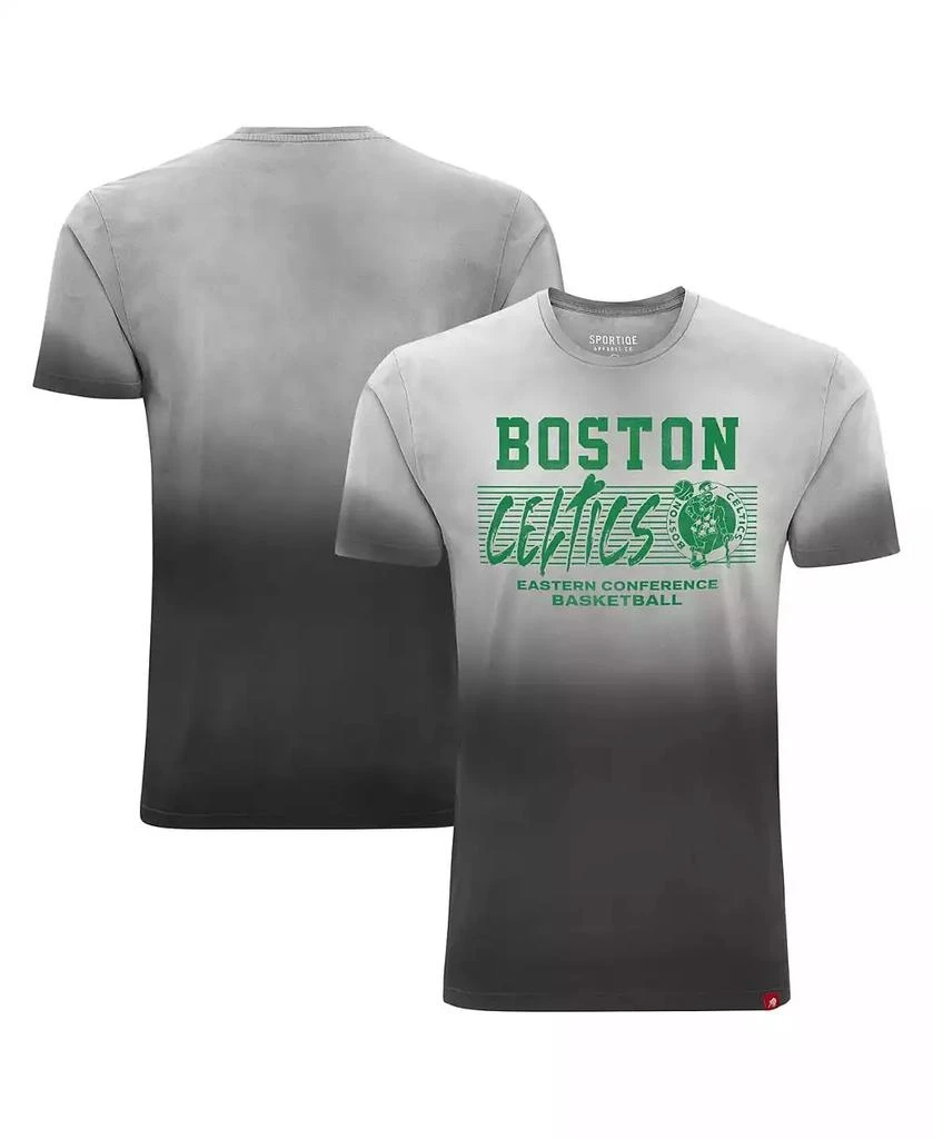 Sportiqe Men
s and Women
s Black Boston Celtics Bingham Sun-Fade T-Shirt