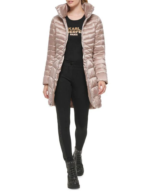 Karl Lagerfeld Paris Chevron Quilted Puffer Jacket 5
