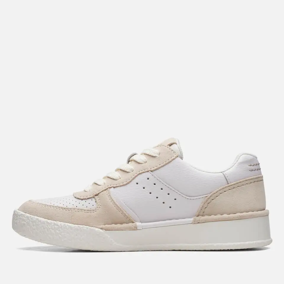 Clarks CLARKS WOMEN'S CRAFTCUP LEATHER AND SUEDE TRAINERS 4