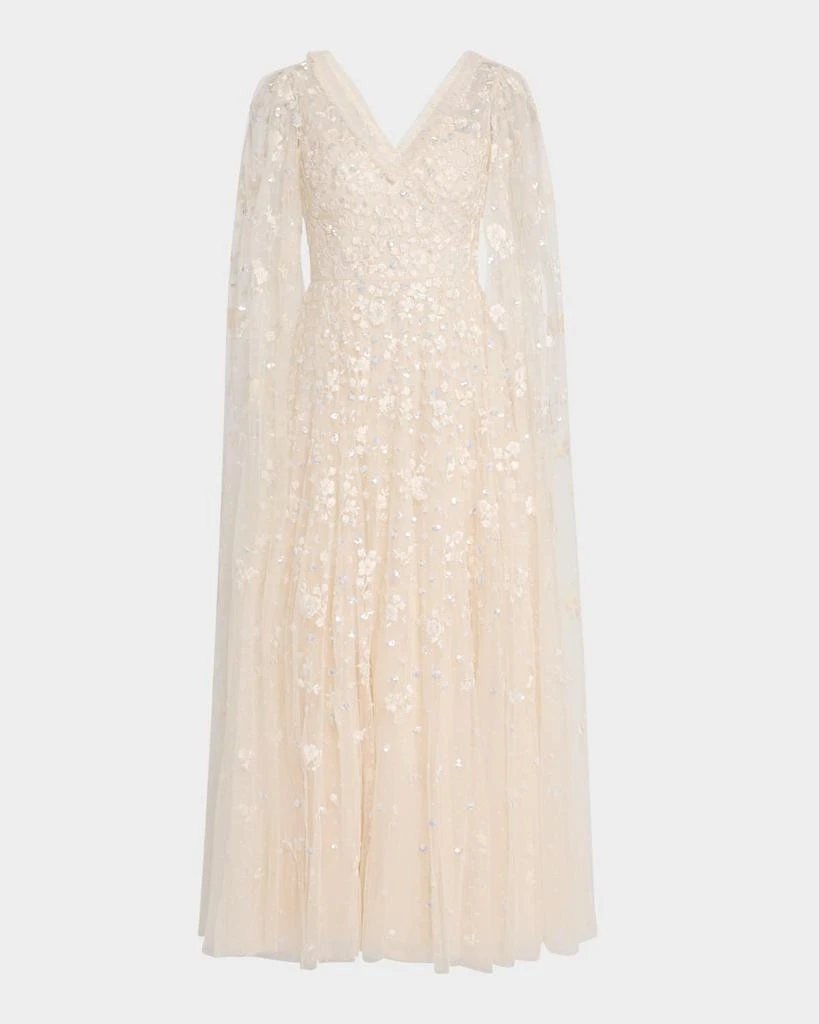 Needle & Thread Dahlia Ditsy Sequin Embroidered Ankle Gown 1