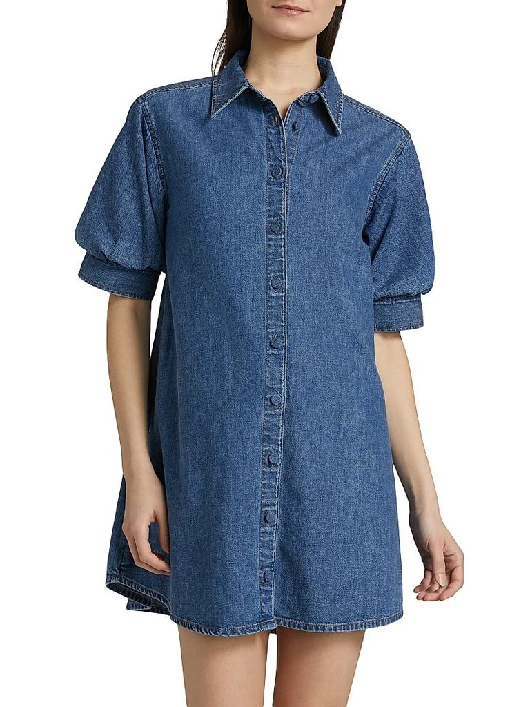 FRAME The Play Cotton Denim Minidress 3